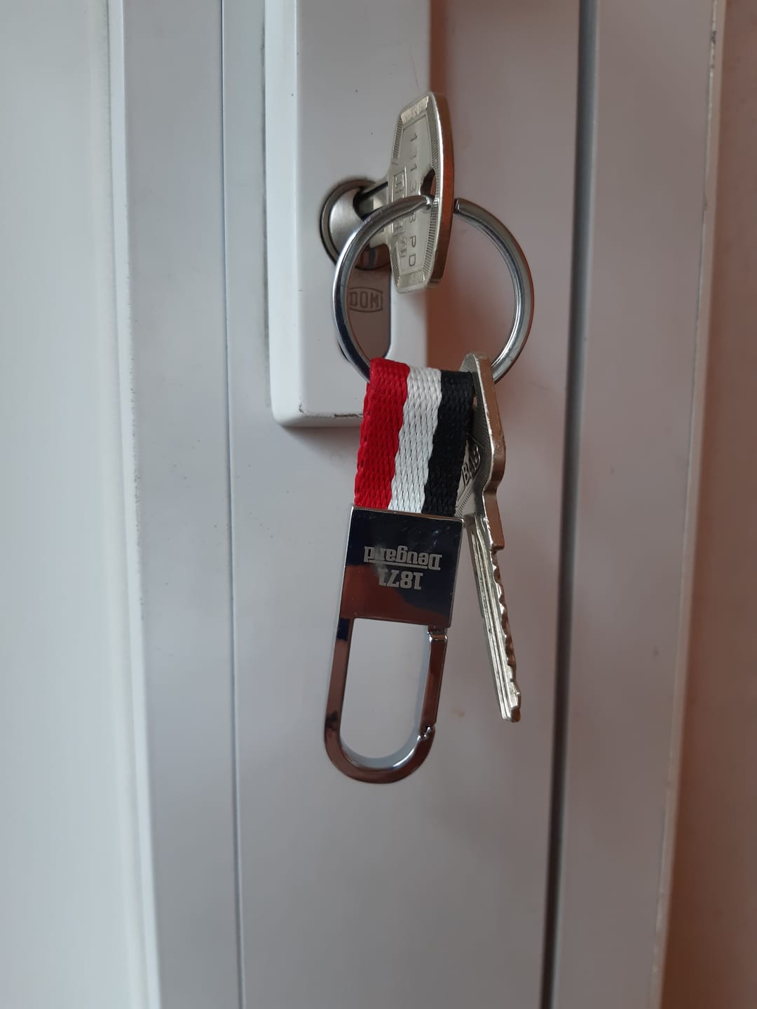 Customer photo review of Exklusiver Karabiner mit Schlüsselring / exclusive key band in white gift box