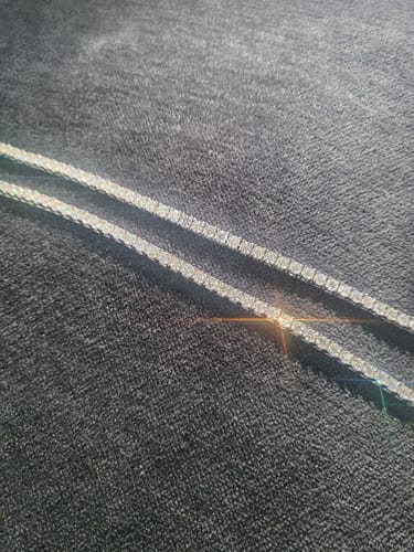 Customer photo review of 3MM Moissanite Tennis Chain/Bracelet Bundle 14K Gold