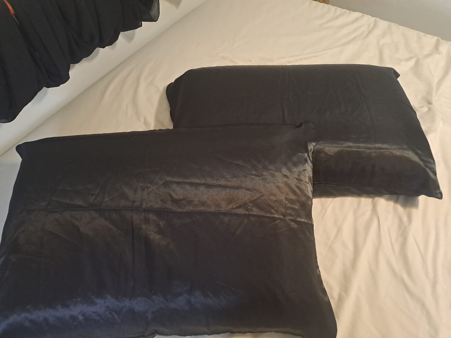 Customer photo review of Satin Pillow Case (Double Pack)