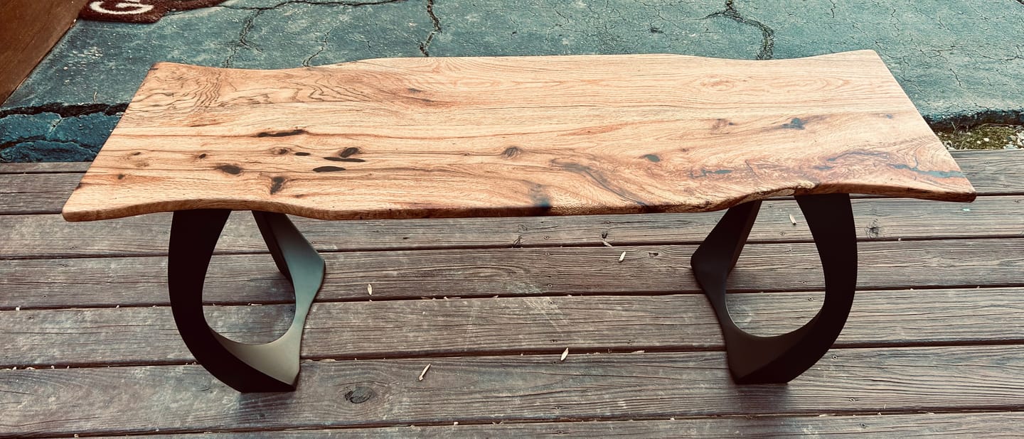 Customer photo review of Bench Legs 105 Cleo 16H Metal Handmade Furniture