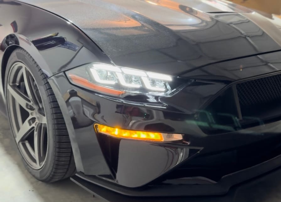 Customer photo review of Pre-Order Ford Mustang Projector Headlights S650 Style LED Amber Sequential Turn Signals