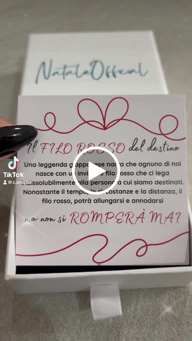 Customer video review of Anello "Filo Rosso Del Destino"