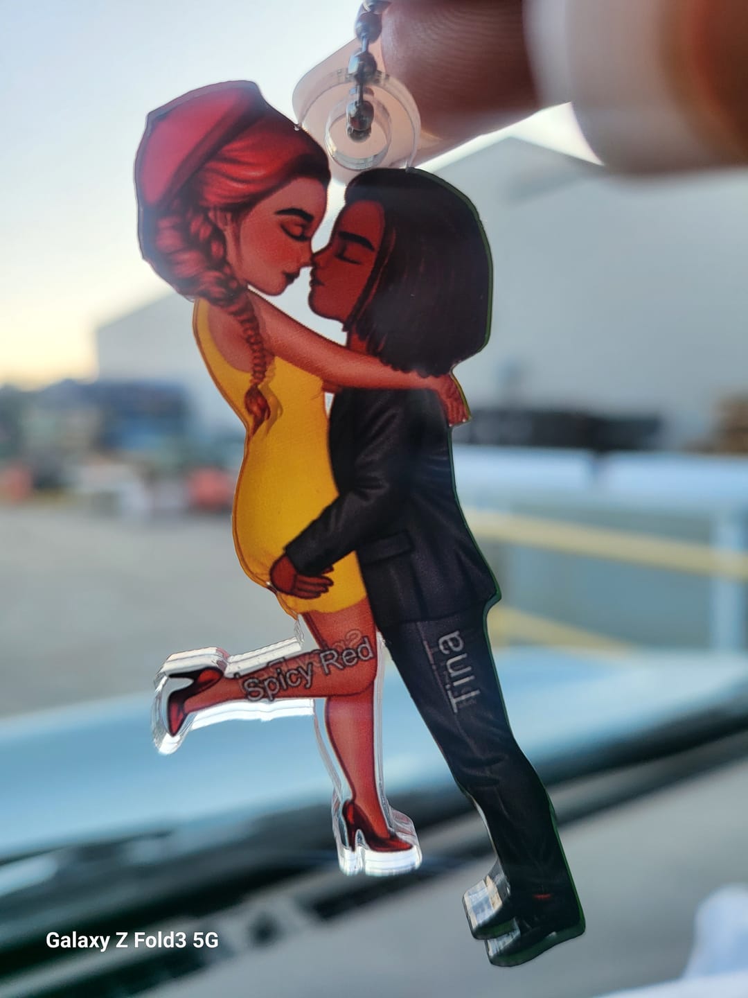 Customer photo review of Doll Couple Kissing Hugging  Personalized Ornament