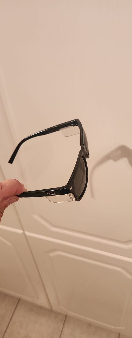 Customer photo review of Kenneth Black Polarised Safety Glasses