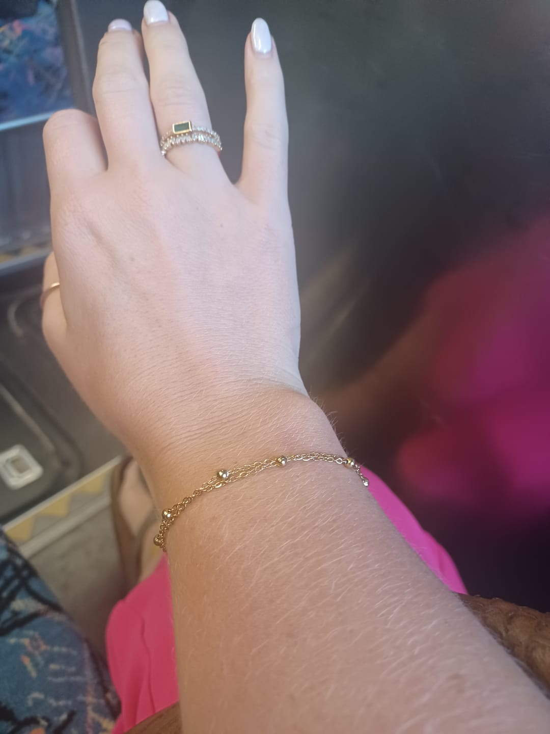Customer photo review of Gaia Layered Bracelet
