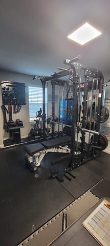 Customer photo review of Major Fitness B52 All-In-One Home Gym Smith Machine