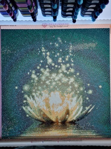 Customer photo review of 5D Diamond Painting XXL Lotus im Wasser