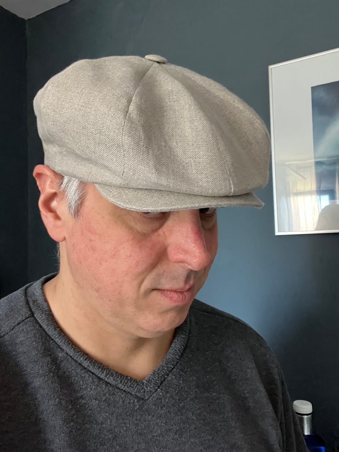 Customer photo review of Connery Cap Linen