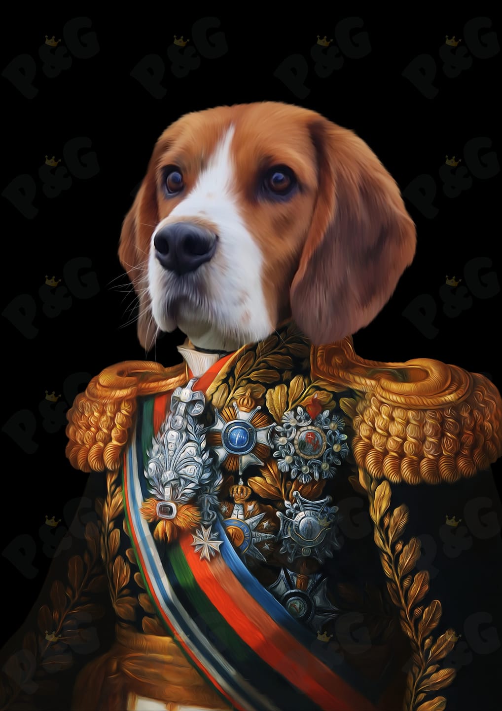 Customer photo review of The First Lieutenant: Custom Pet Portrait