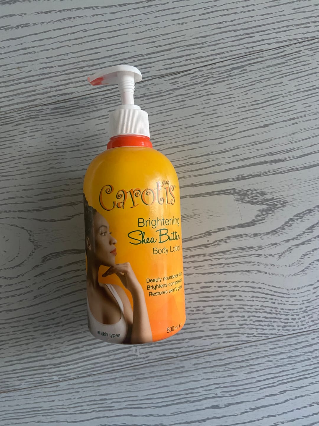 Customer photo review of Carotis Brightening Shea Butter Body Lotion With Vitamin A 500ml / 16.9 fl oz