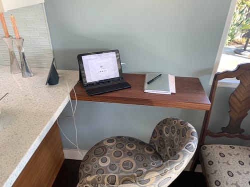 Customer photo review of Walnut Floating Shelves