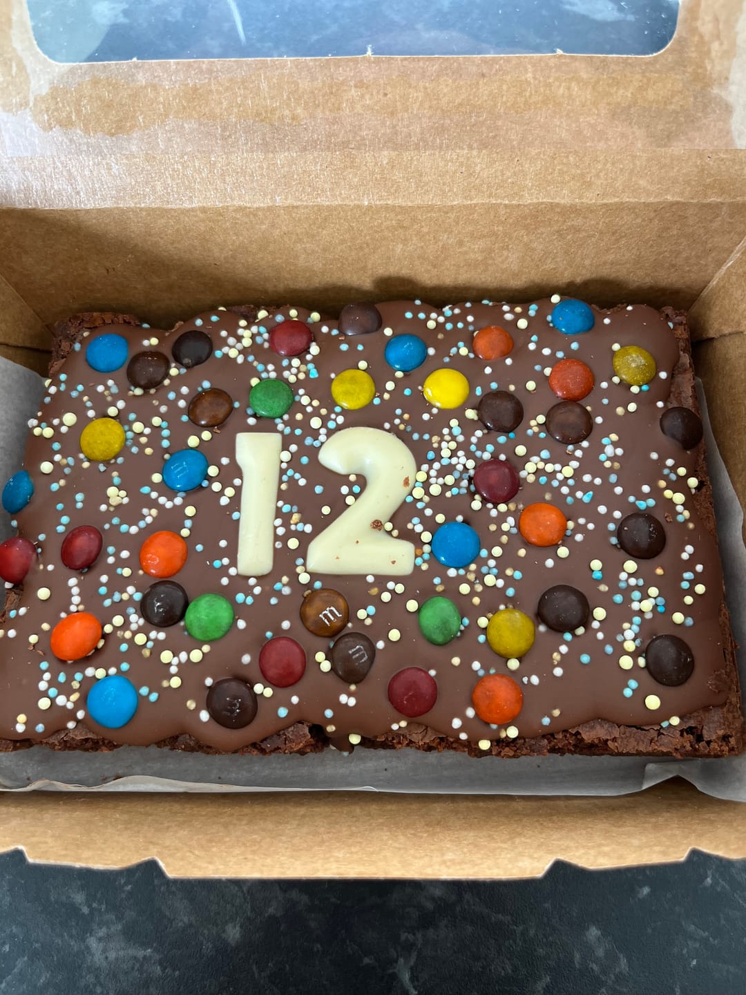 Customer photo review of Mini birthday brownie