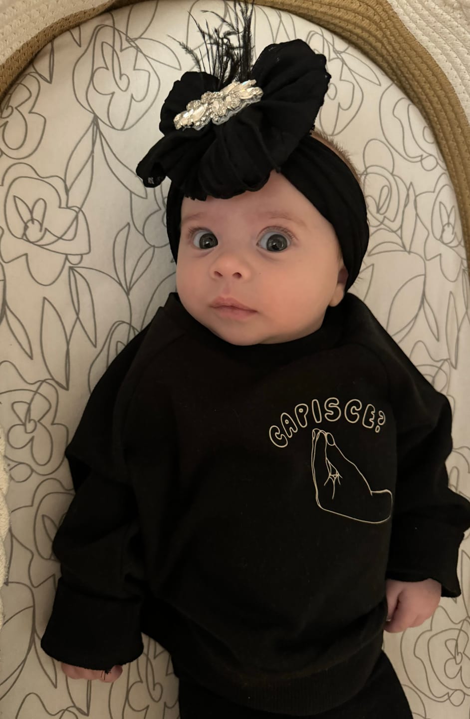 Customer photo review of Fancy Feather Ruffled Headband