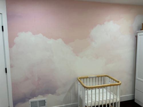 Customer photo review of Sunset Skies Wallpaper Mural