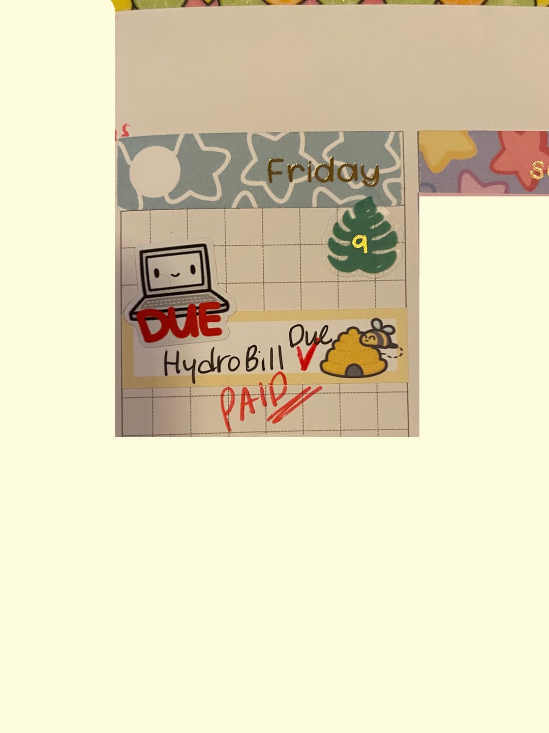 Customer photo review of Everything's Due!!! Planner Stickers