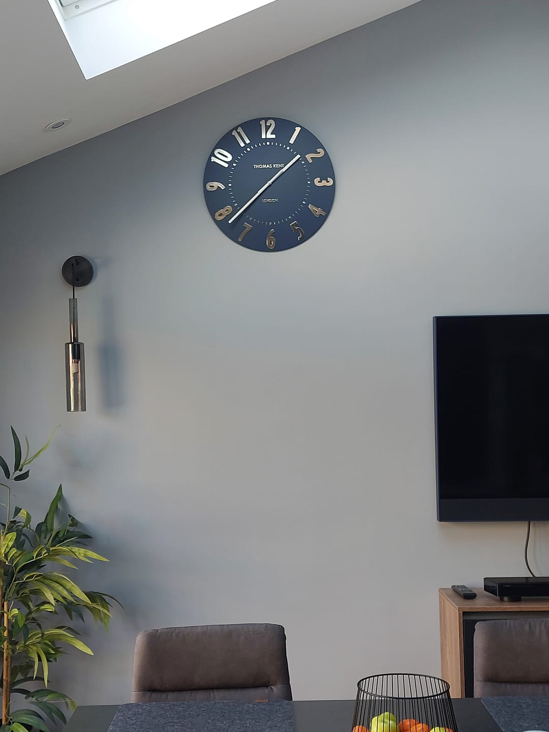 Customer photo review of Thomas Kent London. Mulberry Wall Clock 20" (51cm) Midnight Blue