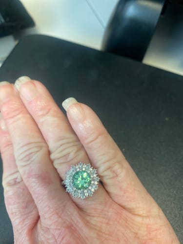 Customer photo review of Cubic Zirconia Ballerina Ring in Sterling Silver