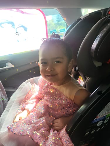 Customer photo review of Cute Baby Girl Beauty Pageant Sequin Fluffy Dress Toddler Birthday Party  Princess Dress