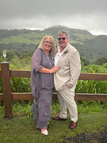 Customer photo review of Emiliana Silk Top in Rhapsody