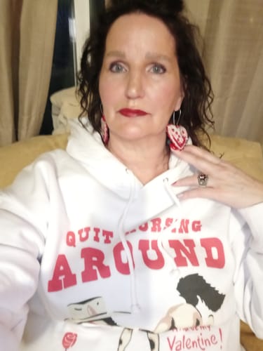 Customer photo review of Quit Horsing Around Hoodie