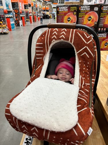 Customer photo review of Winter Cover - Burnt Orange Mudcloth