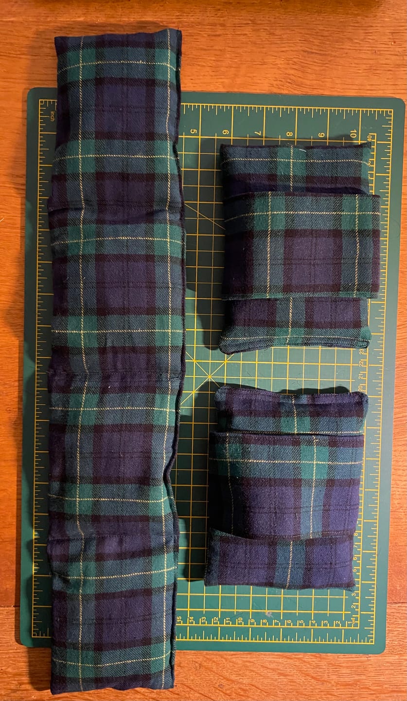 Customer photo review of Navy and Green Tartan Brushed Cotton Fabric