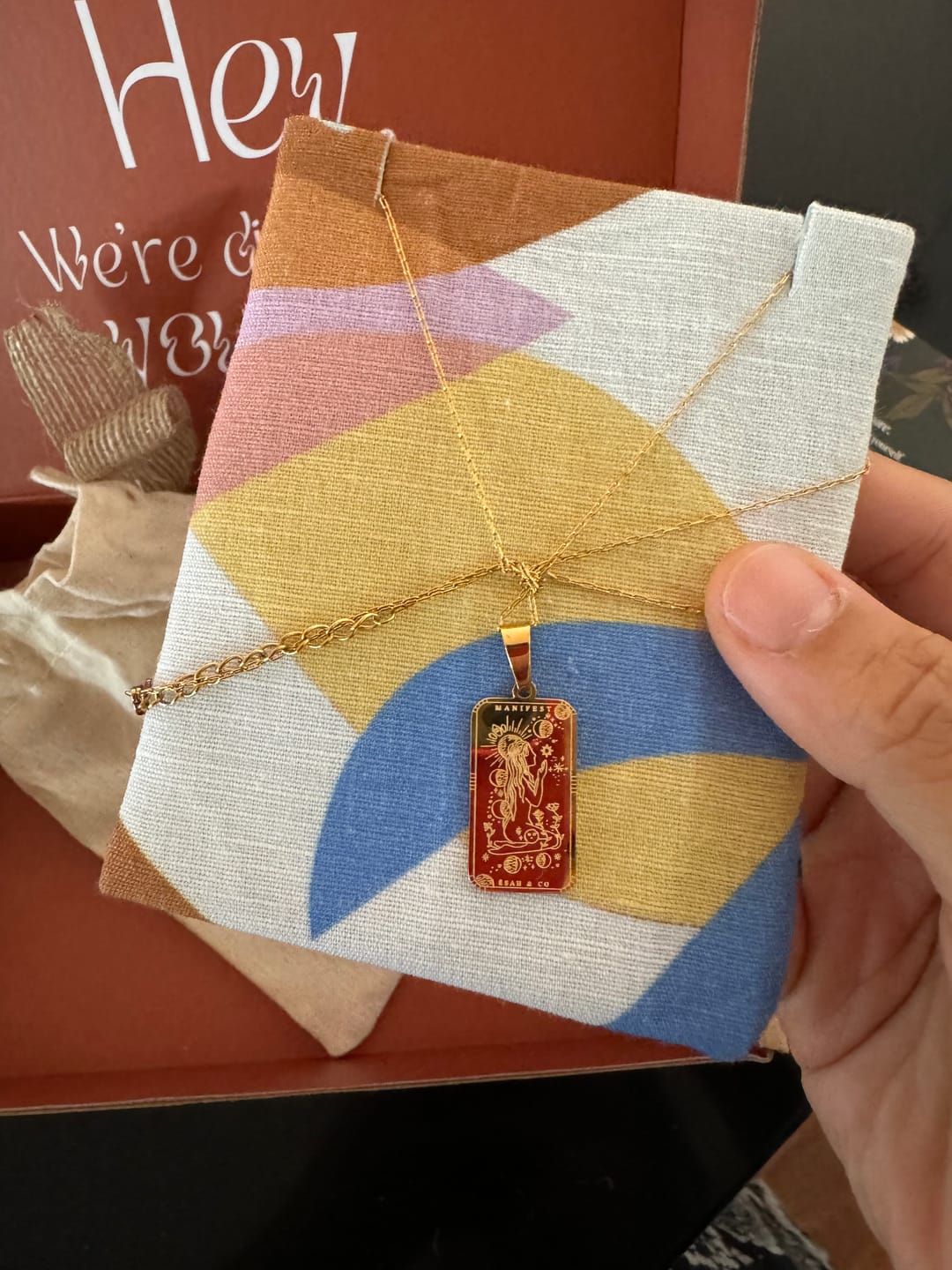 Customer photo review of MANIFEST Affirmation Pendant Necklace
