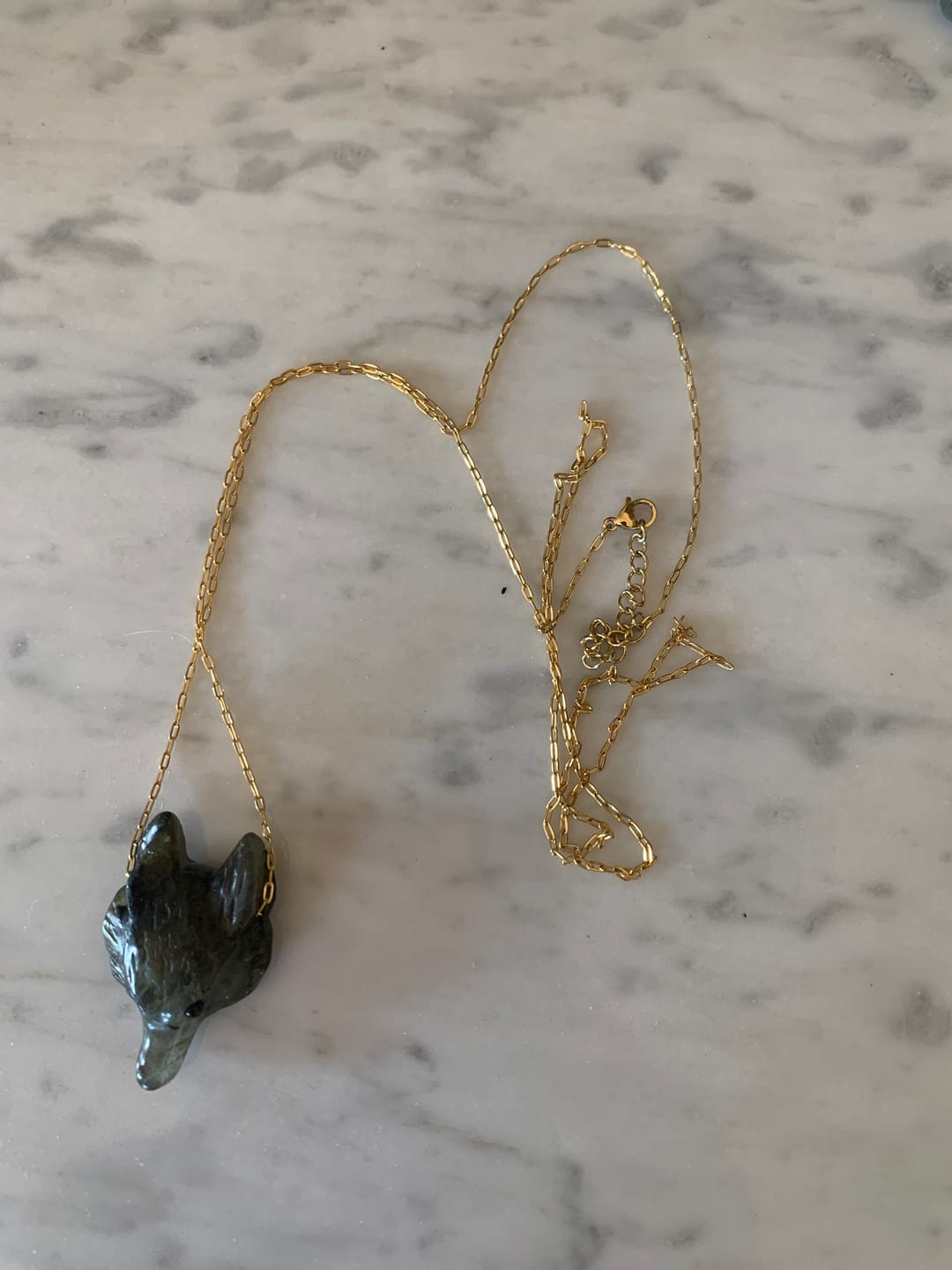 Customer photo review of Collier Liberté labradorite