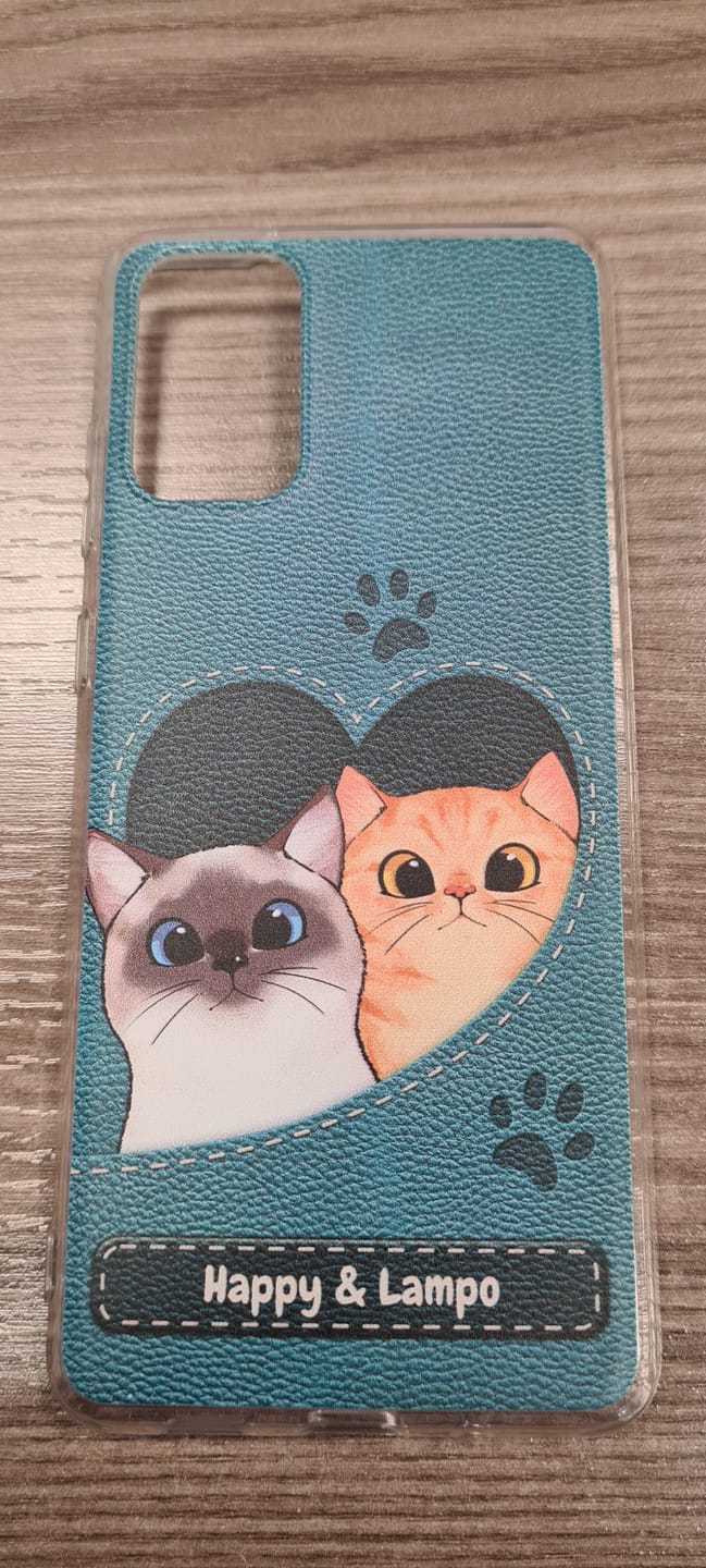 Customer photo review of Gatto con cuore aspetto similpelle - Custodia per il telefono personalizzata