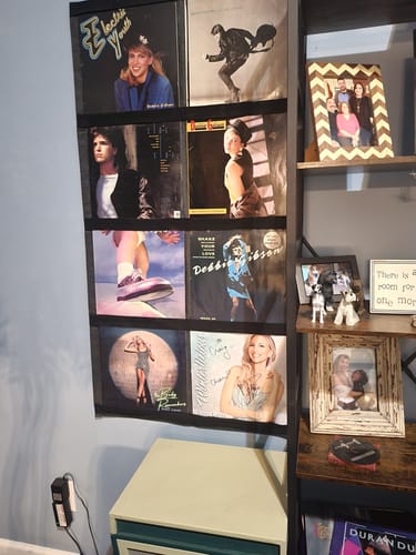 Customer photo review of 12" Vinyl Record Display Frame - LP Wall Storage