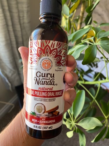 Customer photo review of Coconut & Cinnamon Oil Pulling Flavor + Neem & Ashwagandha - 8 oz