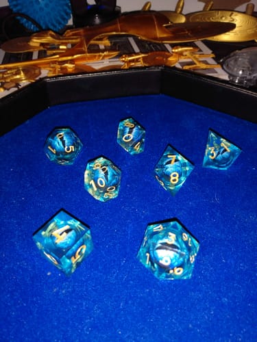 Customer photo review of Dragon Eye Liquid Core Dice