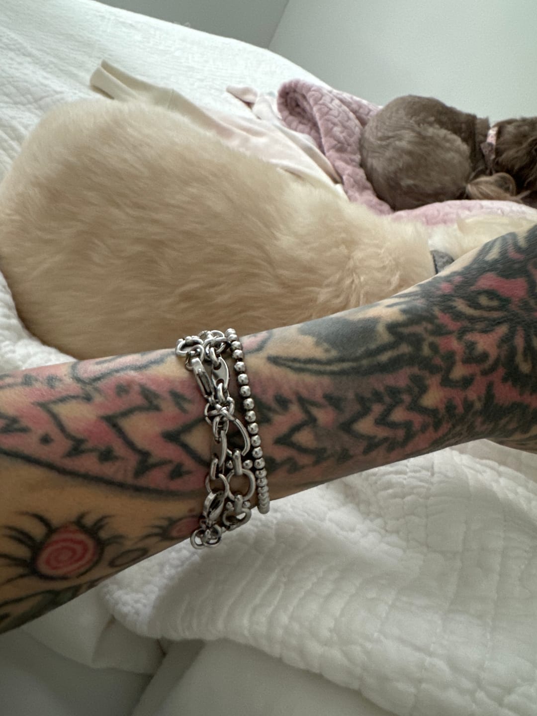Customer photo review of Chrisette Stainless Steel Bracelet Stack