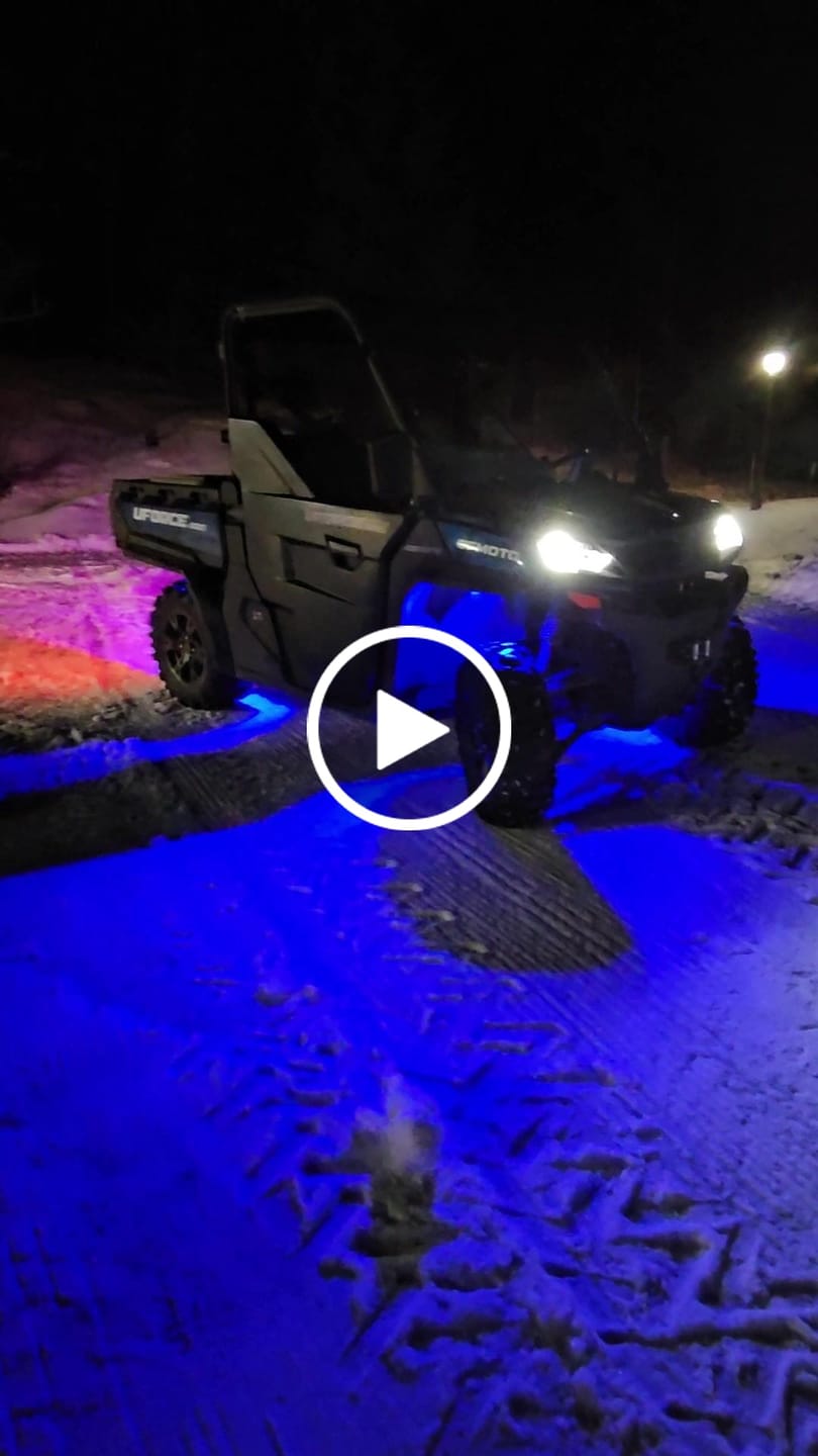 Customer video review of Universal 6 Pods RGB Rock Light Kit for UTV ATV Jeep Truck SUV Car