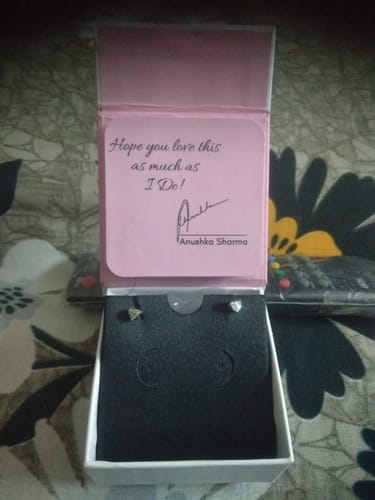 Customer photo review of Silver Spreading Kindness Earrings