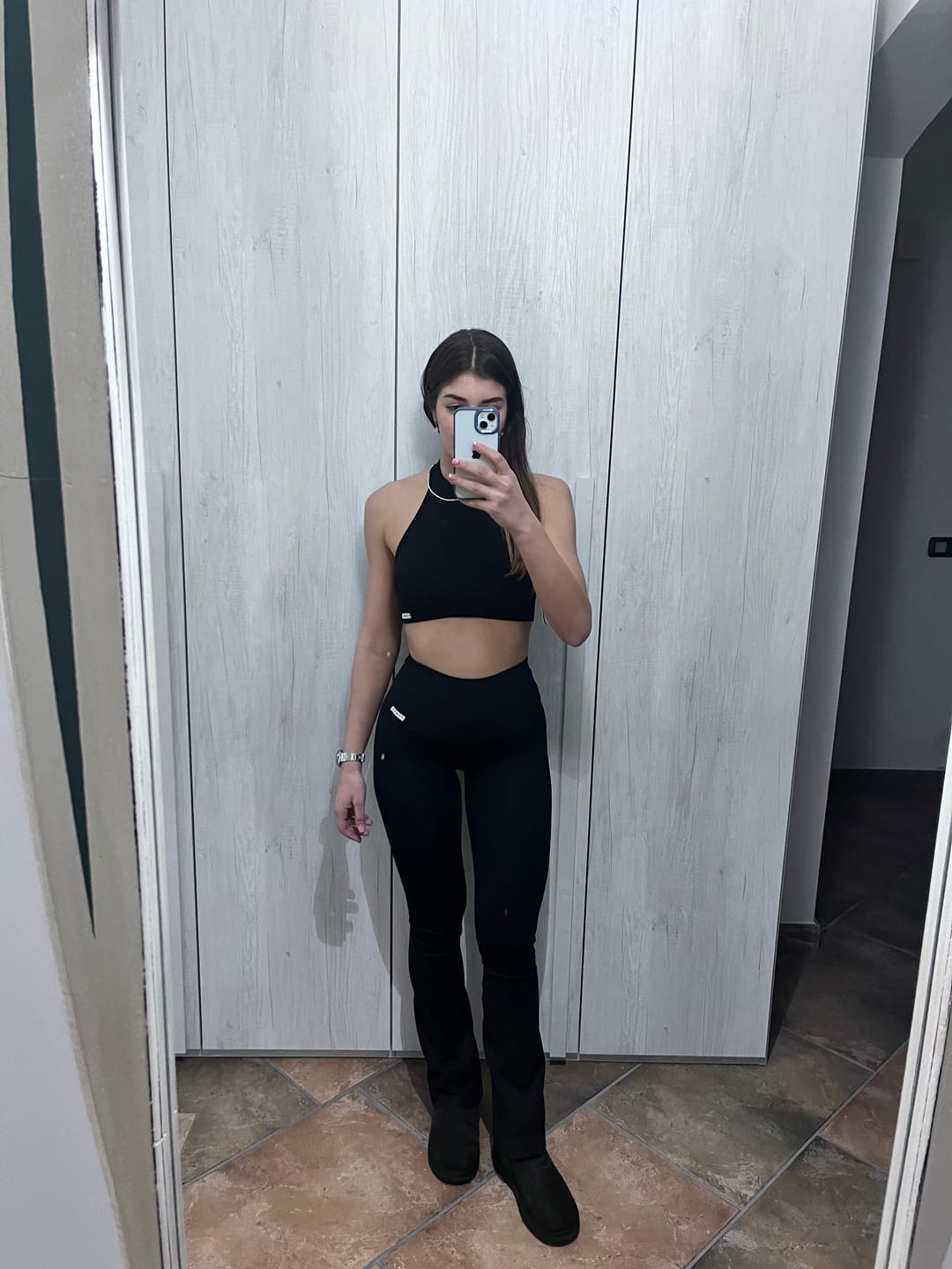 Customer photo review of Leggings a Zampa di Elefante Nero