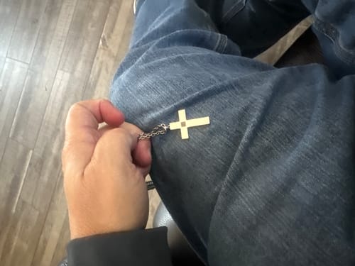 Customer photo review of The Cross Necklace