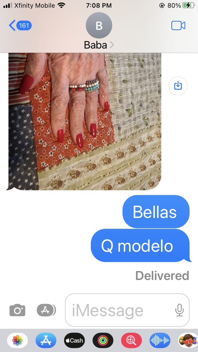 Customer photo review of EARTHSTONE STRETCH RING - AMETHYST