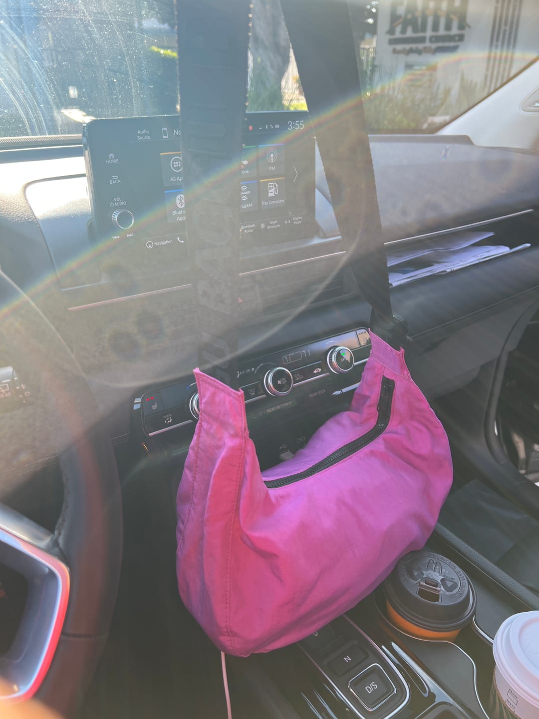 Customer photo review of Medium Nylon Crescent Bag
