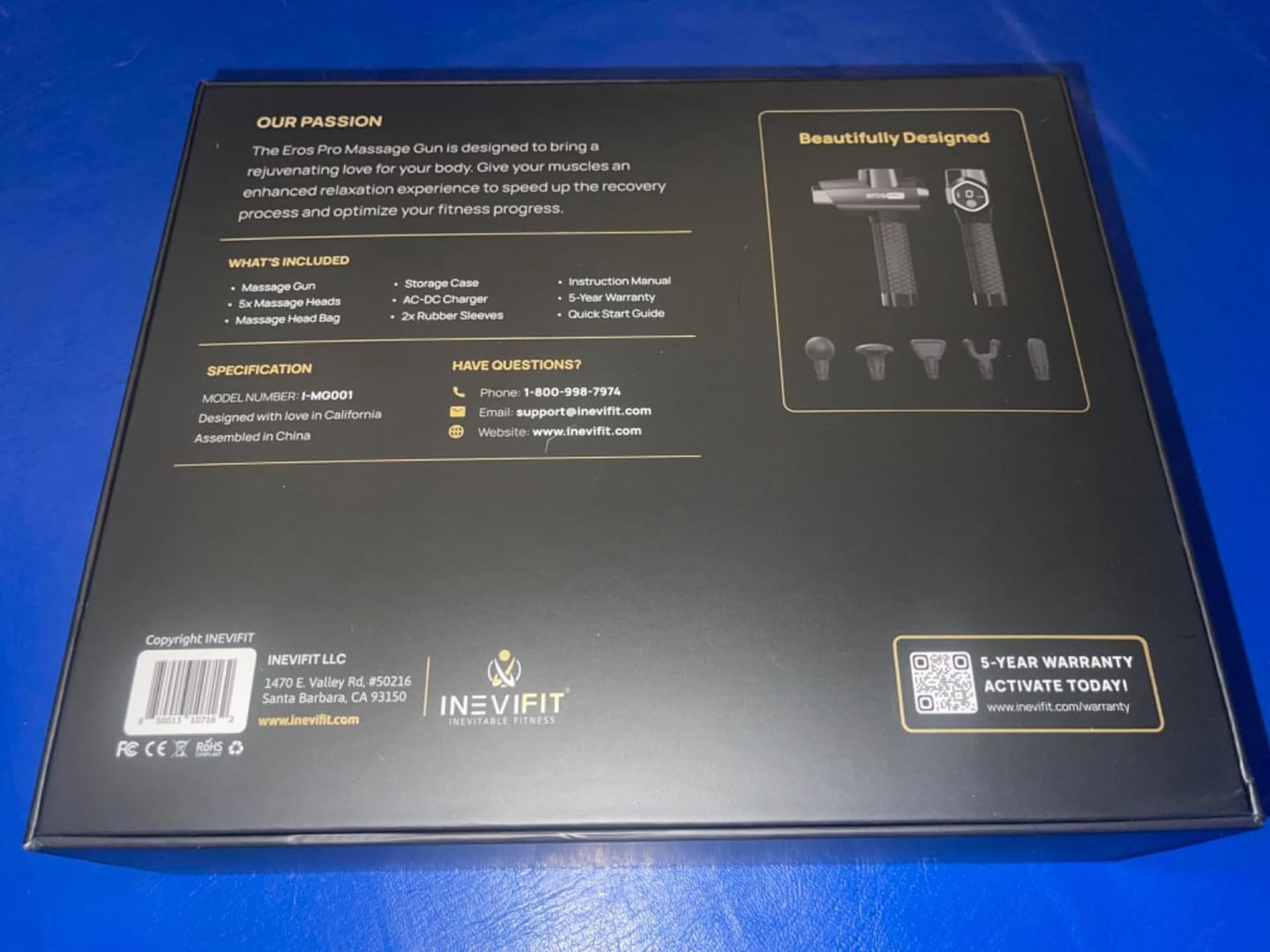 Customer photo review of INEVIFIT | Eros PRO Massage Gun