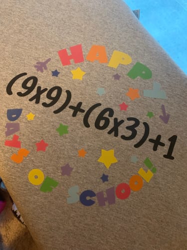 Customer photo review of Happy 100 Days Of School DTF Transfer