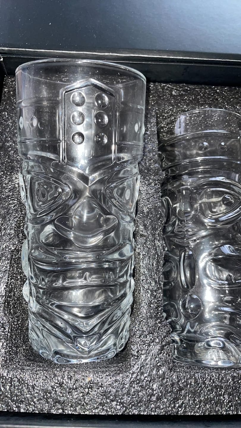 Customer photo review of Clear Tiki Glasses, Set of 4 or 6 - 450 ML