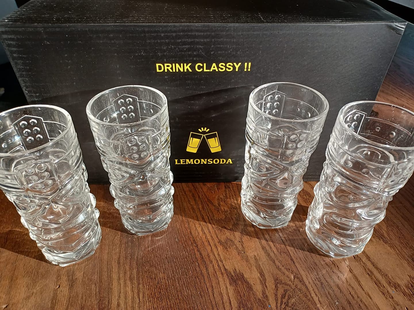 Customer photo review of Clear Tiki Glasses, Set of 4 or 6 - 450 ML