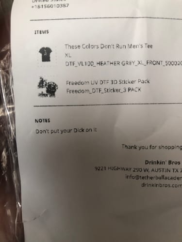 Customer photo review of These Colors Don't Run Men's Tee