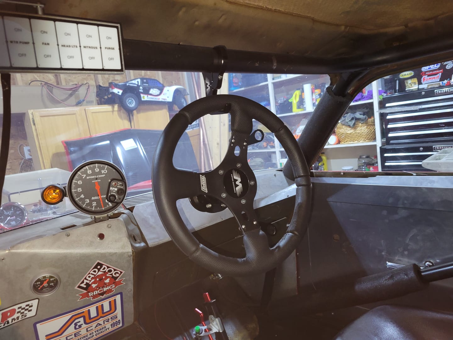 Customer photo review of Billet High Clearance Roll Bar Helmet / Steering Wheel Hook 1.625" 43-10001