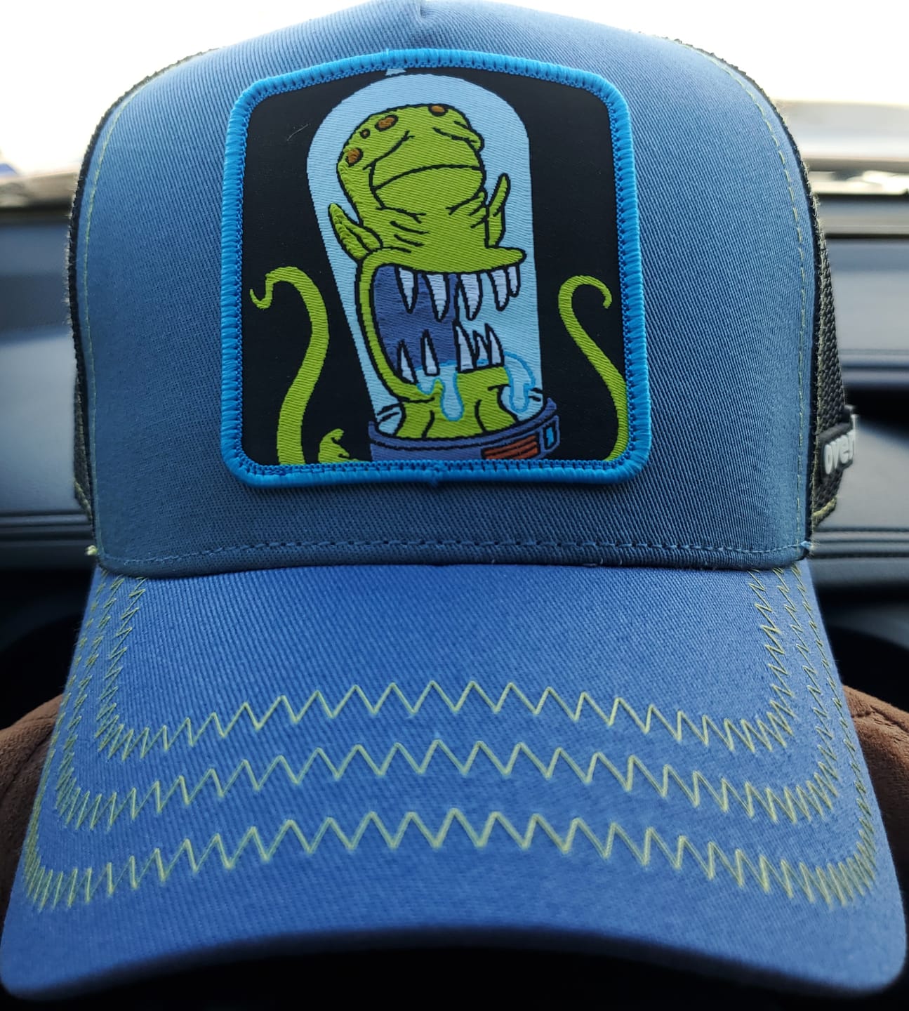 Customer photo review of OVERLORD X Simpsons: Alien Kodos Trucker Cap