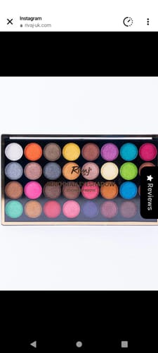 Customer photo review of Makhmali Eyeshadow Kit (32 In 1)