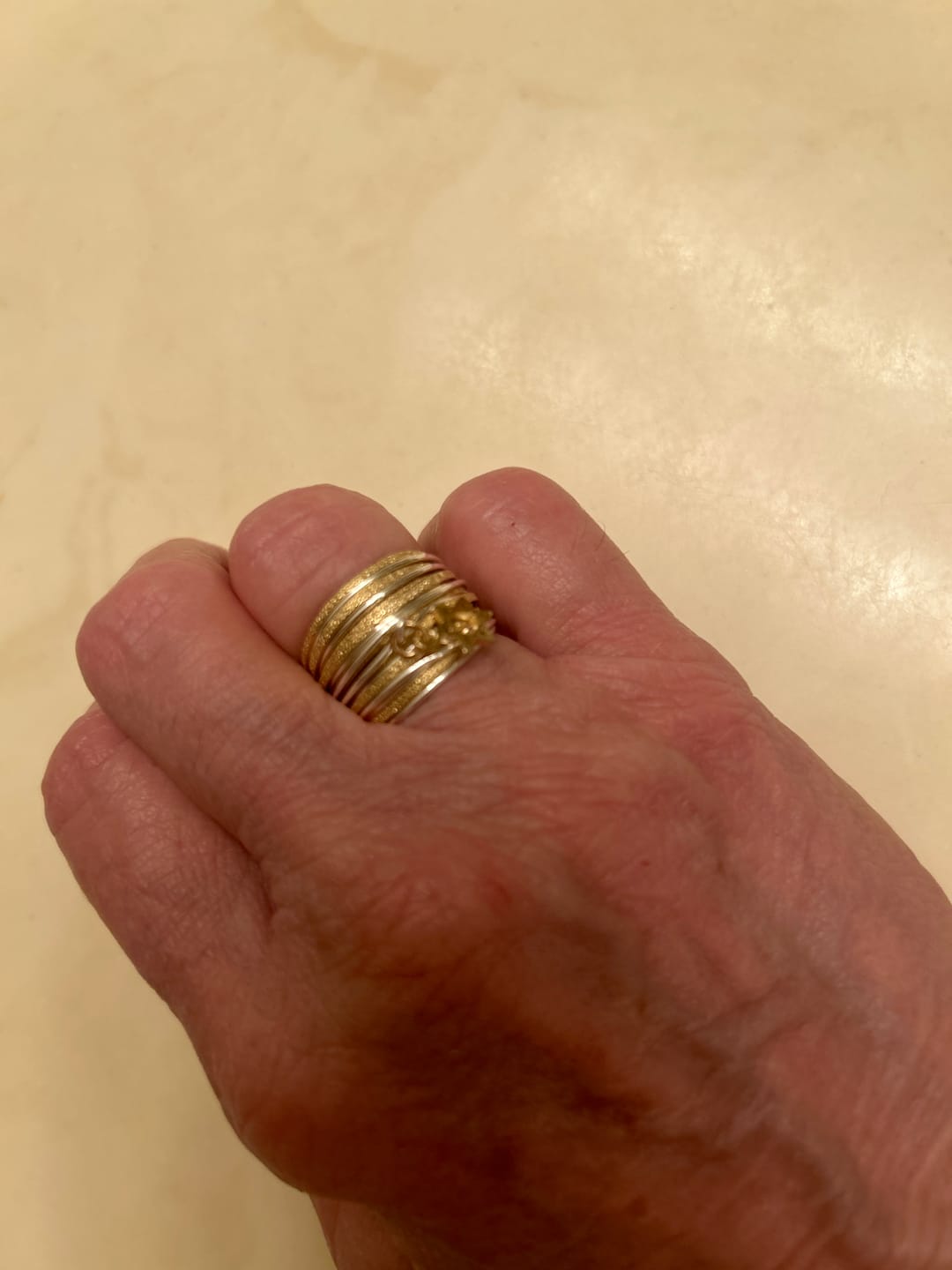 Customer photo review of Spirali Star of David Ring
