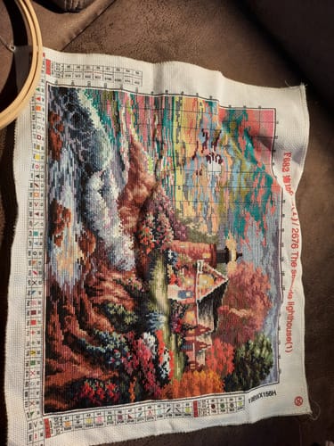 Customer photo review of Kreuzstich - Haus am Meer | 45x35 cm