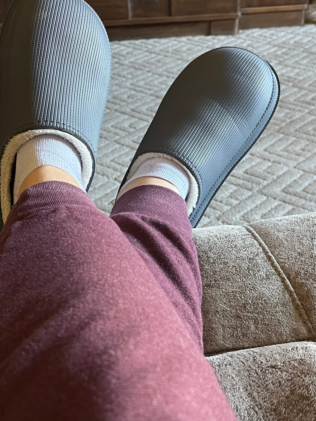 Customer photo review of Cushion Slides with Fur - Cloud Slides